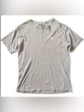 KITH LAX Distressed Tan Grey Graphic Tee Large